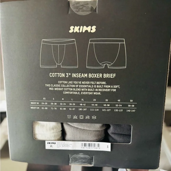 SKIMS NIB 3 Boxers Briefs for Men. Size L. 3”inseam. Very Comfortable - Picture 4 of 6